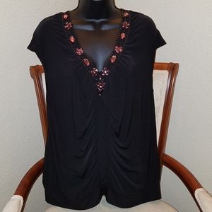Lane Bryant black blouse